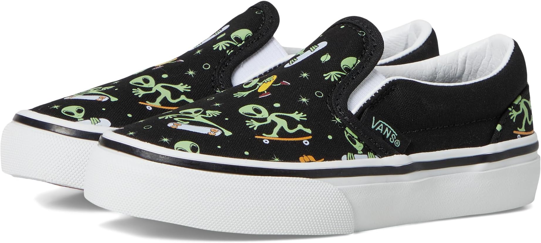 

Кроссовки Vans Kids Classic Slip-On, Glow Cosmic Cruisers Black/Green