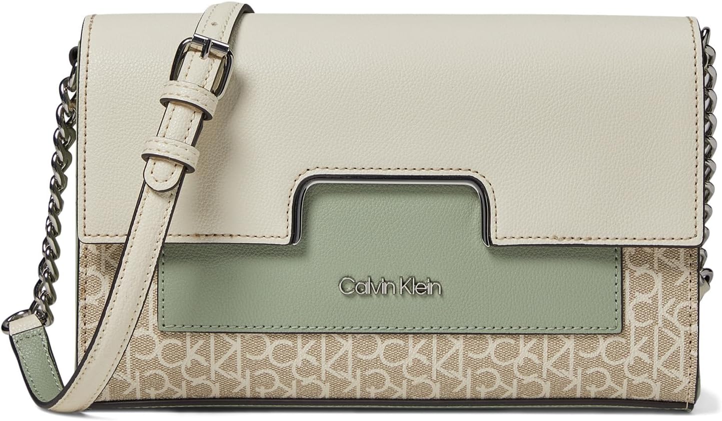 

Сумка кросс-боди Calvin Klein Finley Signature Crossbody, цвет Khaki/Vanilla/White/Desert Sage