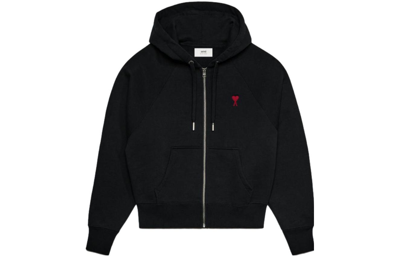 

Толстовка Ami Paris Ami De Coeur с логотипом и молнией AMIPARIS, черный