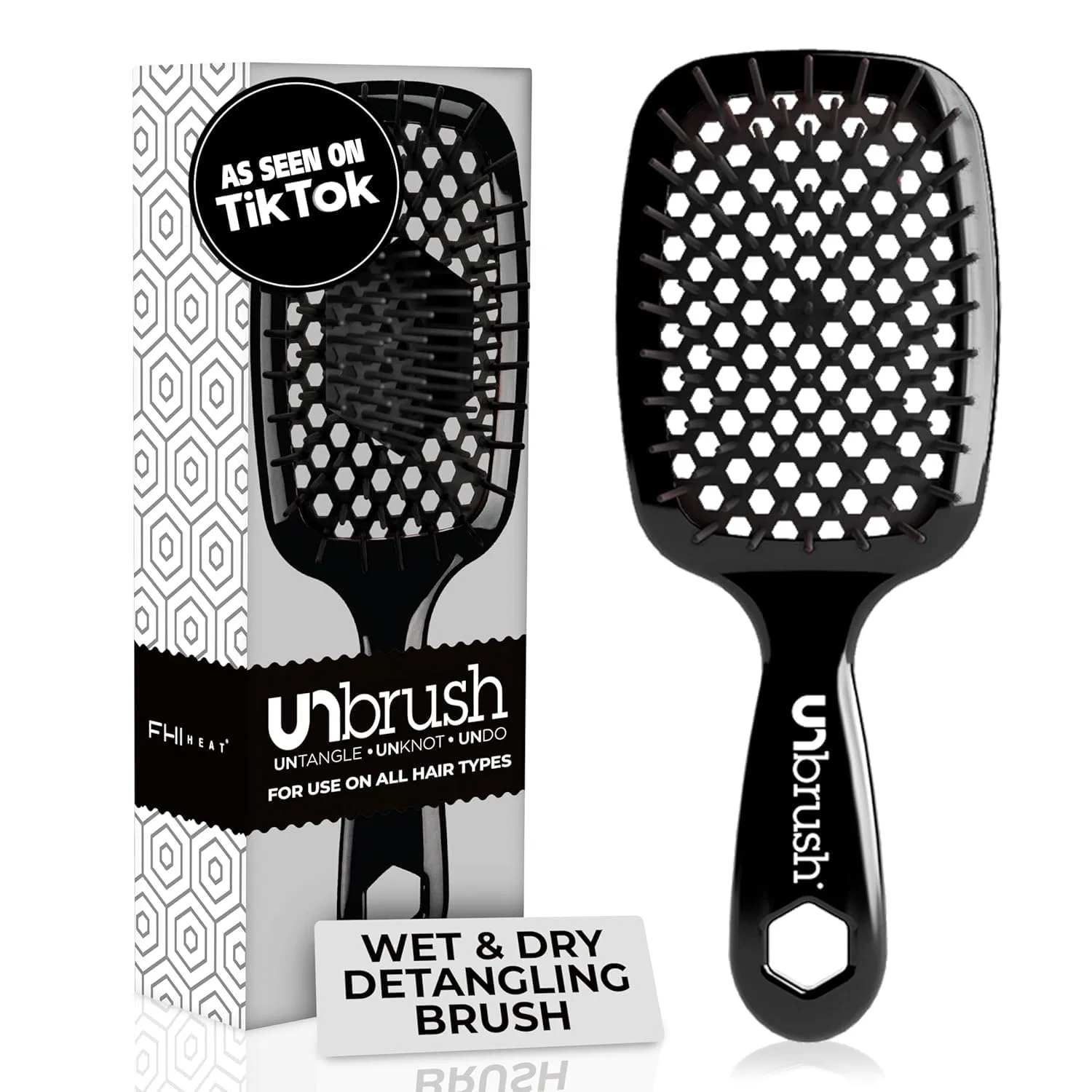 Щетка FHI Heat Unbrush Detangling Wet and Dry Vented Black Fhi Heat