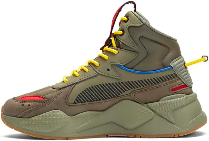 Кроссовки для мальчиков PUMA Kids Rs-X Mid High Повседневные - Зеленые, зеленый — фото 3