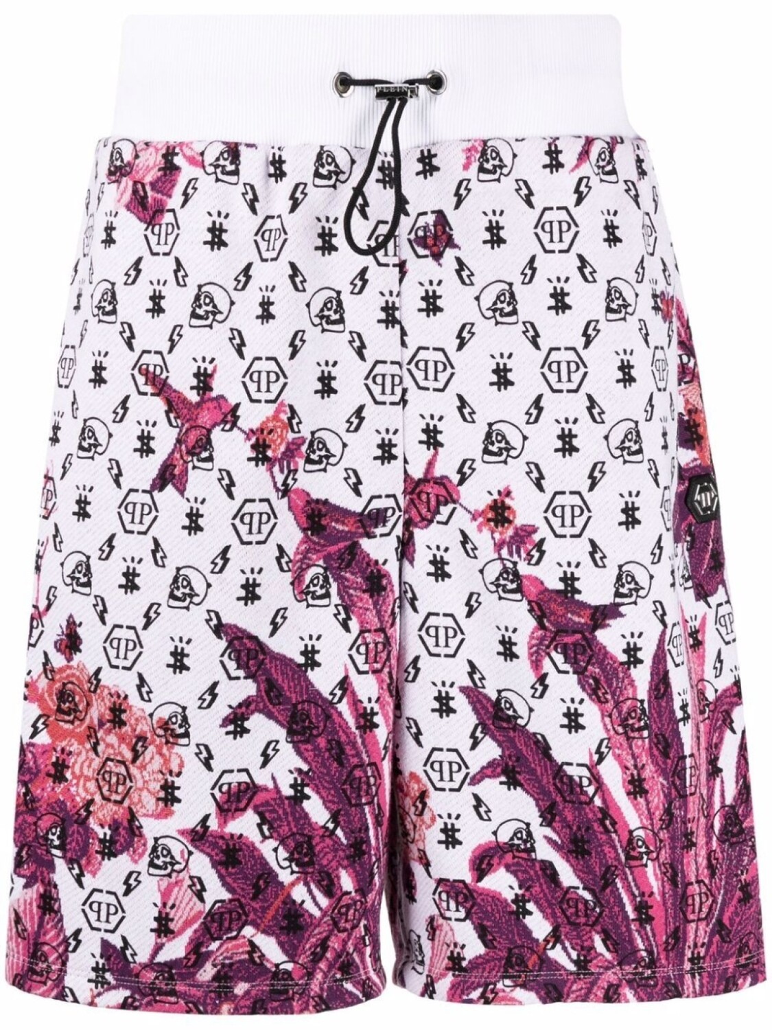 

Philipp Plein шорты с кулиской и логотипом, белый
