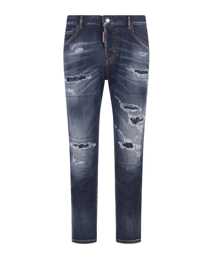 

Джинсы из хлопкового денима стрейч Dsquared2, синий