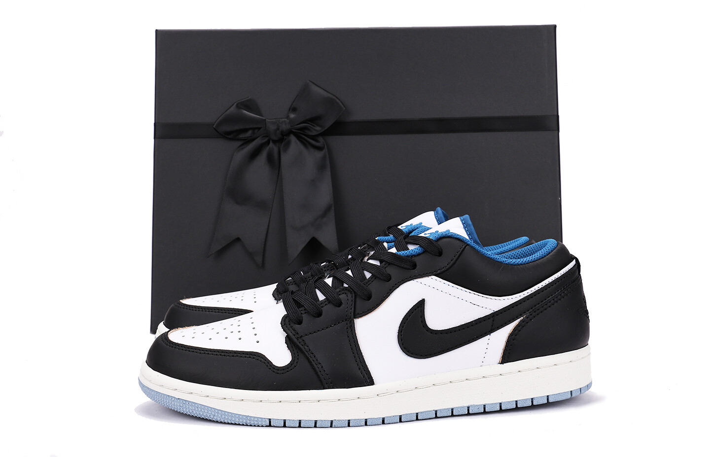 

Кроссовки Air Jordan 1 Vintage Basketball Shoes Men Low-top White, черный