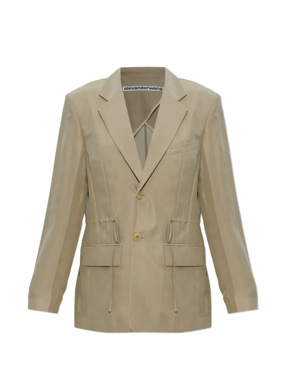 Блейзер с карманом на завязках Alexander Wang, нейтральный