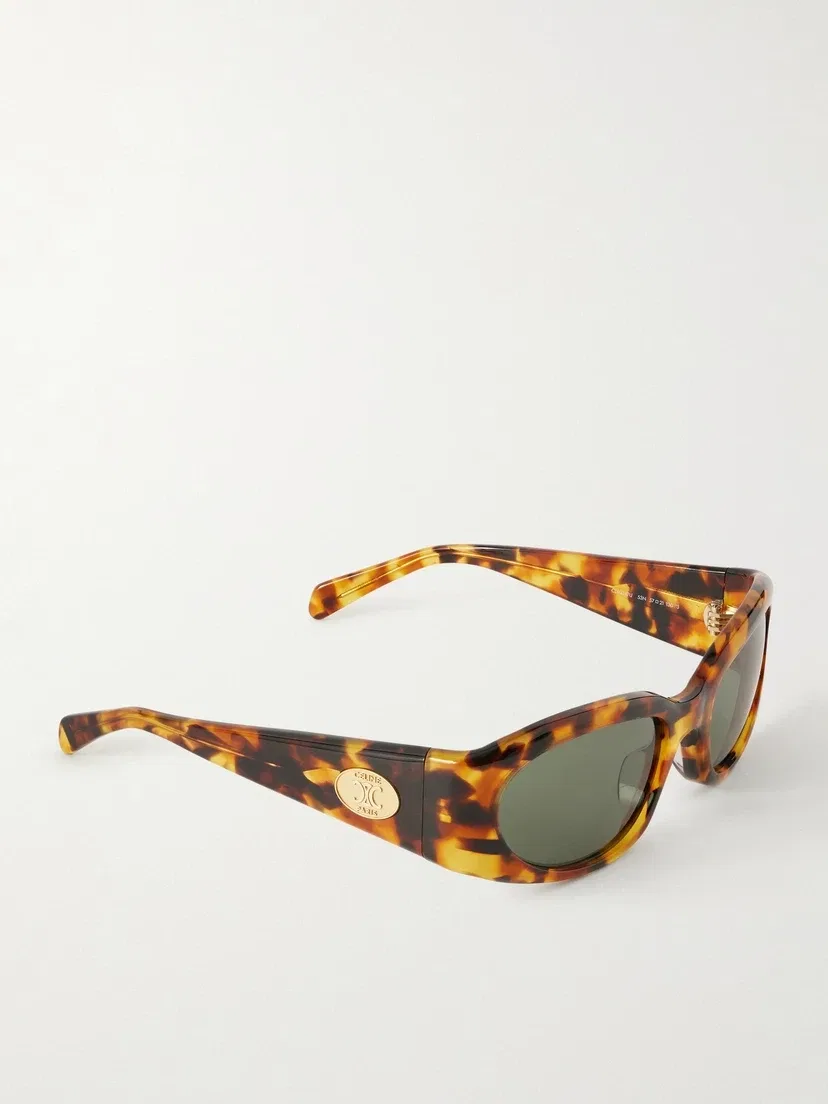 Солнцезащитные очки CELINE EYEWEAR Journey в круглой оправе, коричневый — фото 3