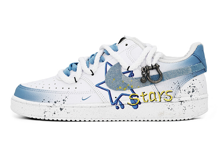 

Кроссовки для скейтборда Court Vision 1 мужские низкие, синий/белый Nike