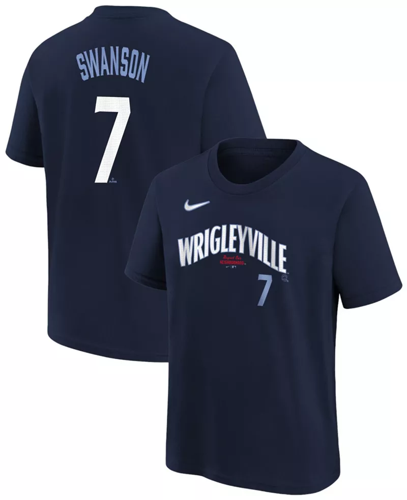

Футболка Nike Youth Chicago Cubs 2024 City Connect Dansby Swanson #7
