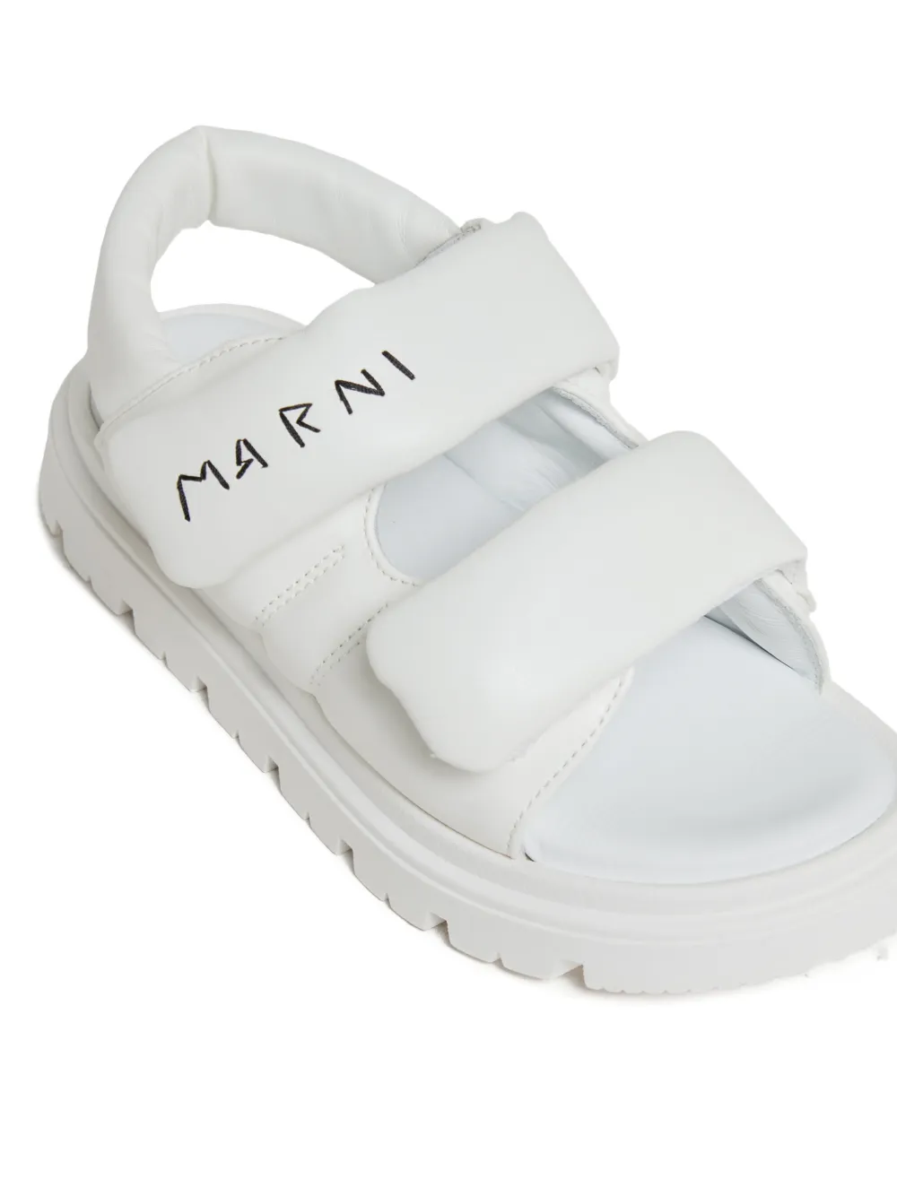 Босоножки с ремешком с логотипом Marni Kids, белый — фото 4