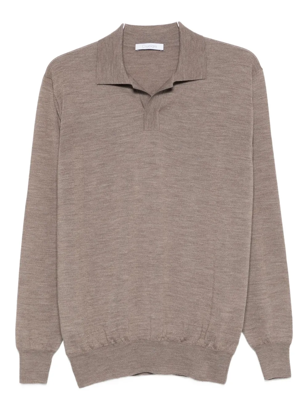 

Шерстяная рубашка-поло Cruciani, коричневый