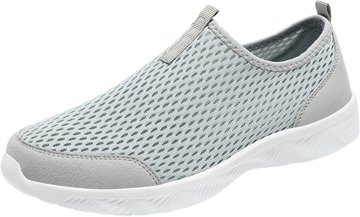 

Мужские кроссовки IWIHMIV для бега, легкие, дышащие, прогулочные, с нескользящей подошвой, сетчатые, с вырезами, повседневные спортивные, серый