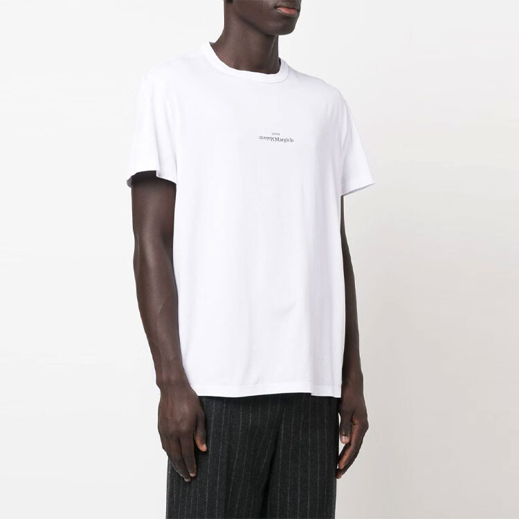 Футболка с круглым вырезом и логотипом Maison Margiela, белый — фото 4