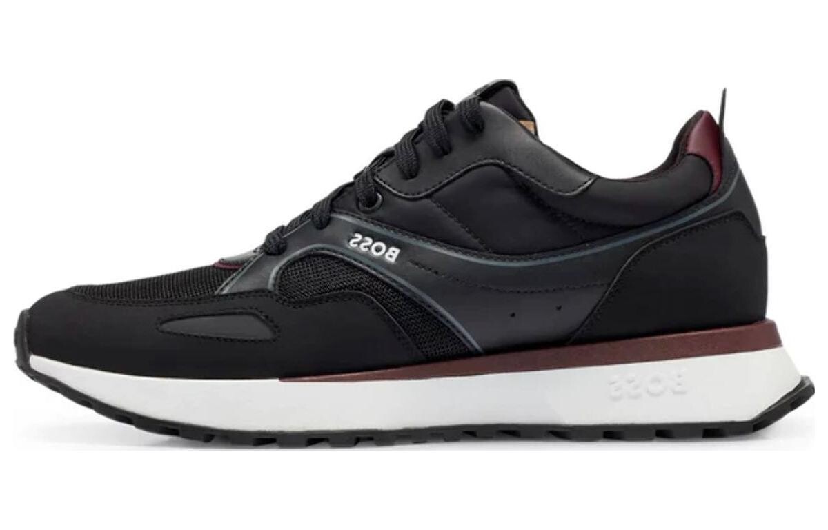 

Кроссовки HUGO BOSS Panelled Low-top Sneakers, черный/коричневый