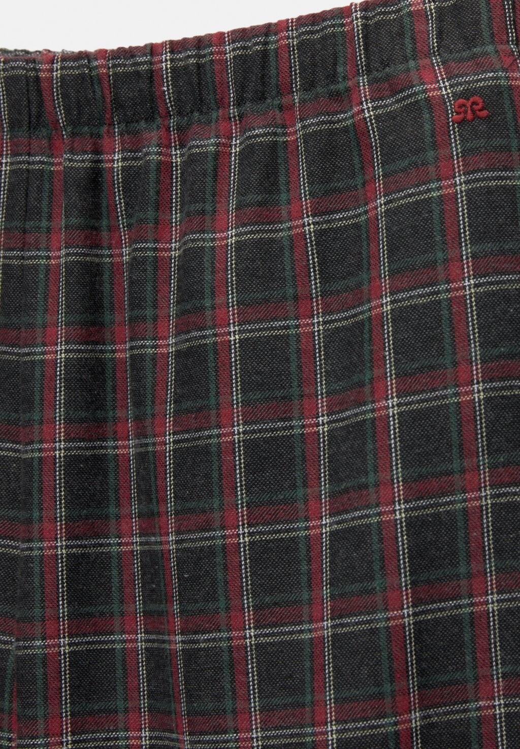

Брюки CHECK WITH ELASTICATED WAISTBAND PULL&BEAR, темно-серый