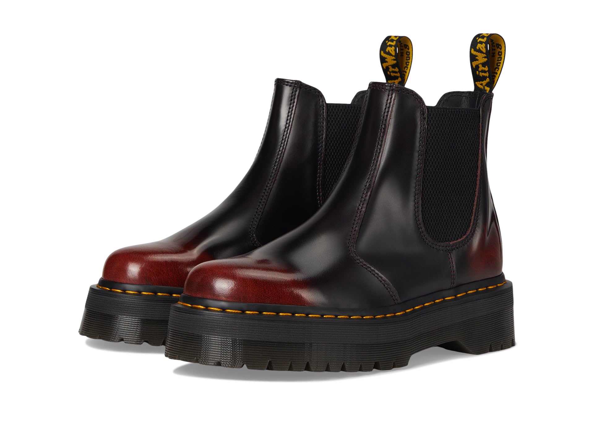 Ботинки Dr. Martens 2976 Quad Chelsea, вишневый