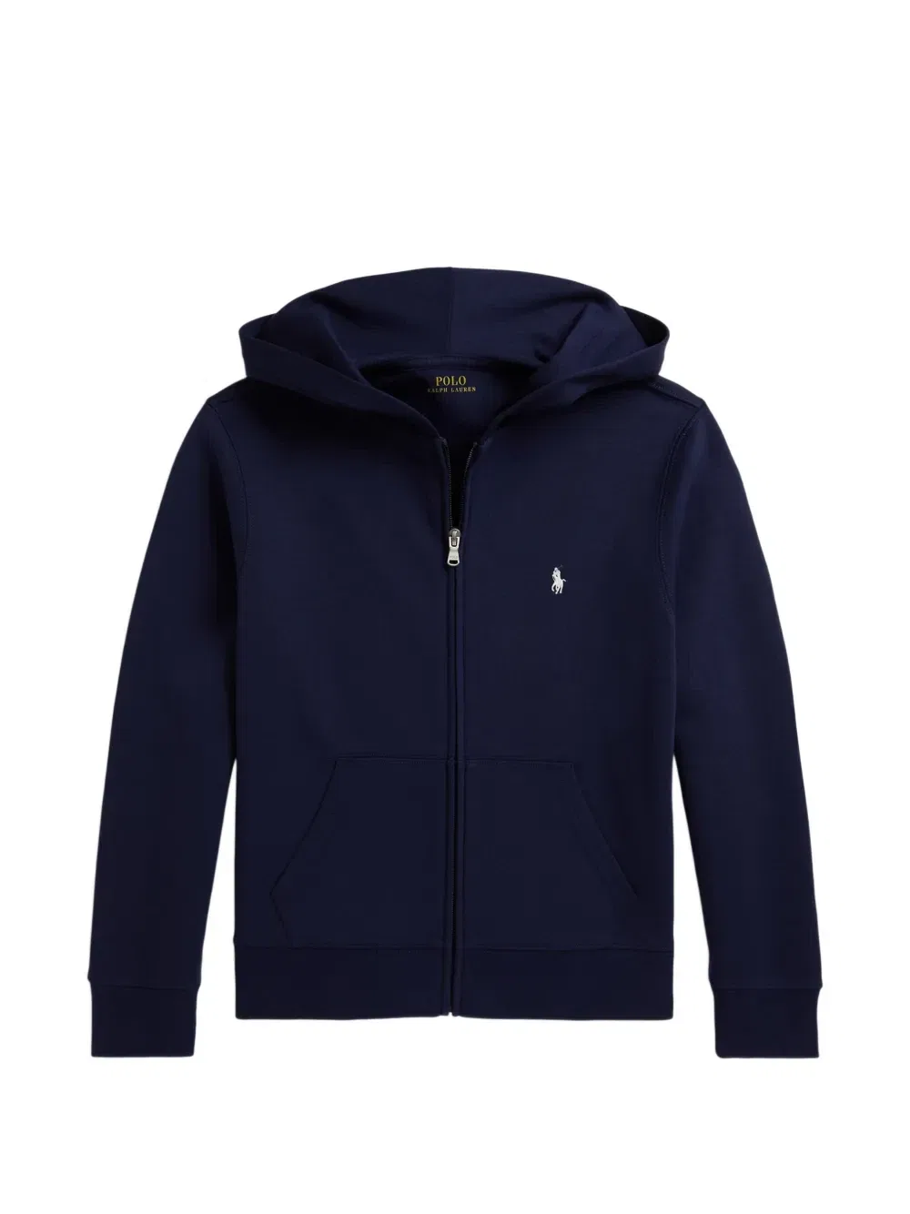 Худи на молнии с вышивкой Polo Ralph Lauren Kids, синий