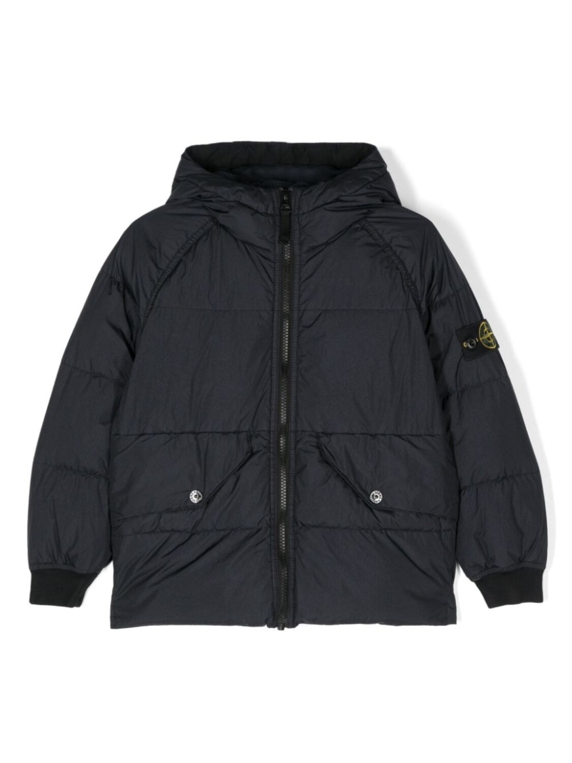 

Stone Island Junior утепленная куртка с изображением компаса, синий