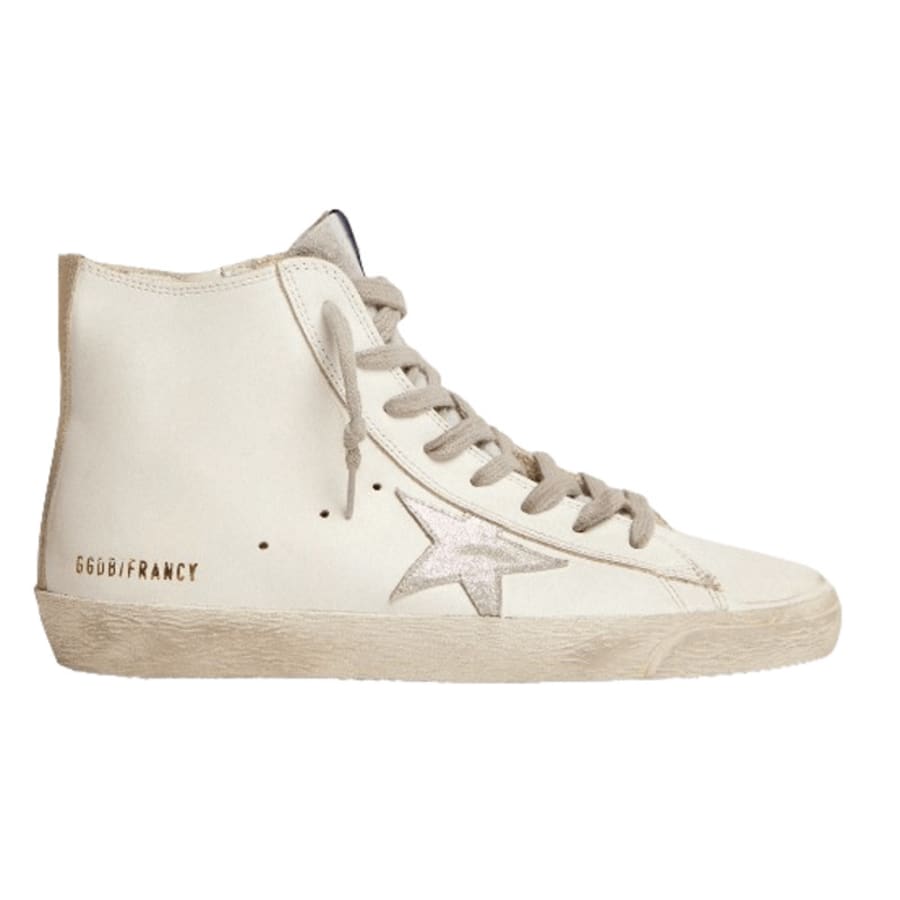 Женские кроссовки Golden Goose Francy Silver Star and Heel tab