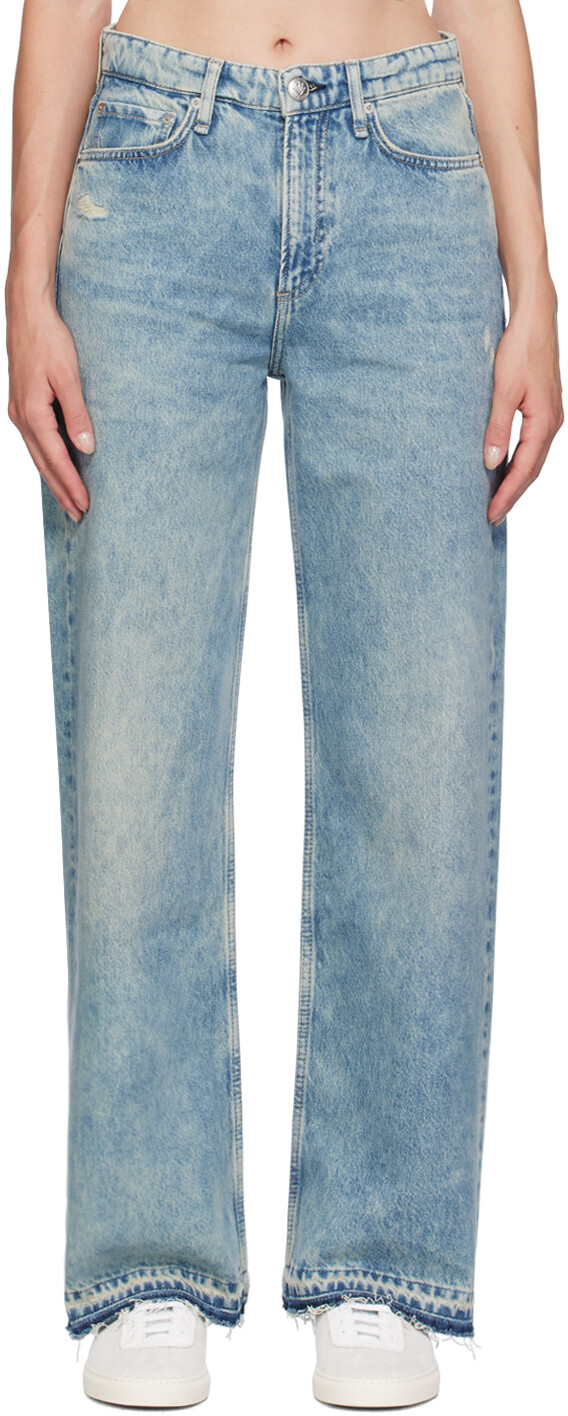 

Синие джинсы Logan Wide-Leg rag & bone, Leffe