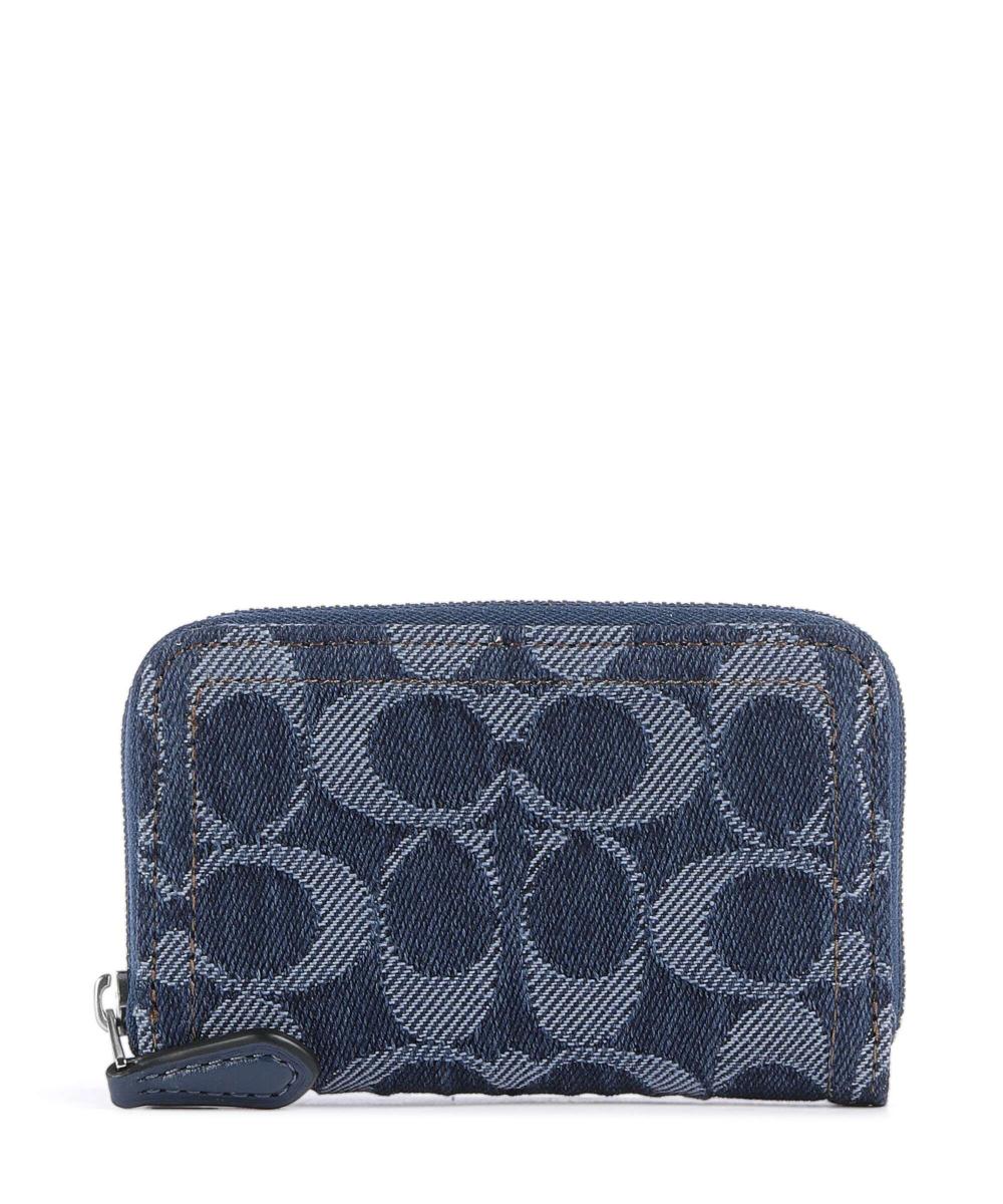 

Незаменимый фирменный хлопковый кошелек Coach, синий