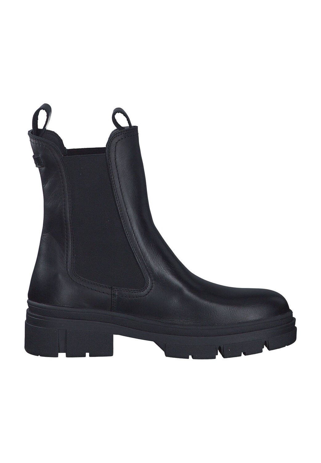 Ботинки челси, на блочном каблуке, женские Tamaris, цвет 003 Black Leather — фото 3