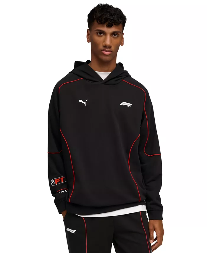 

Мужской расслабленный худи с графикой F1 Puma, черный