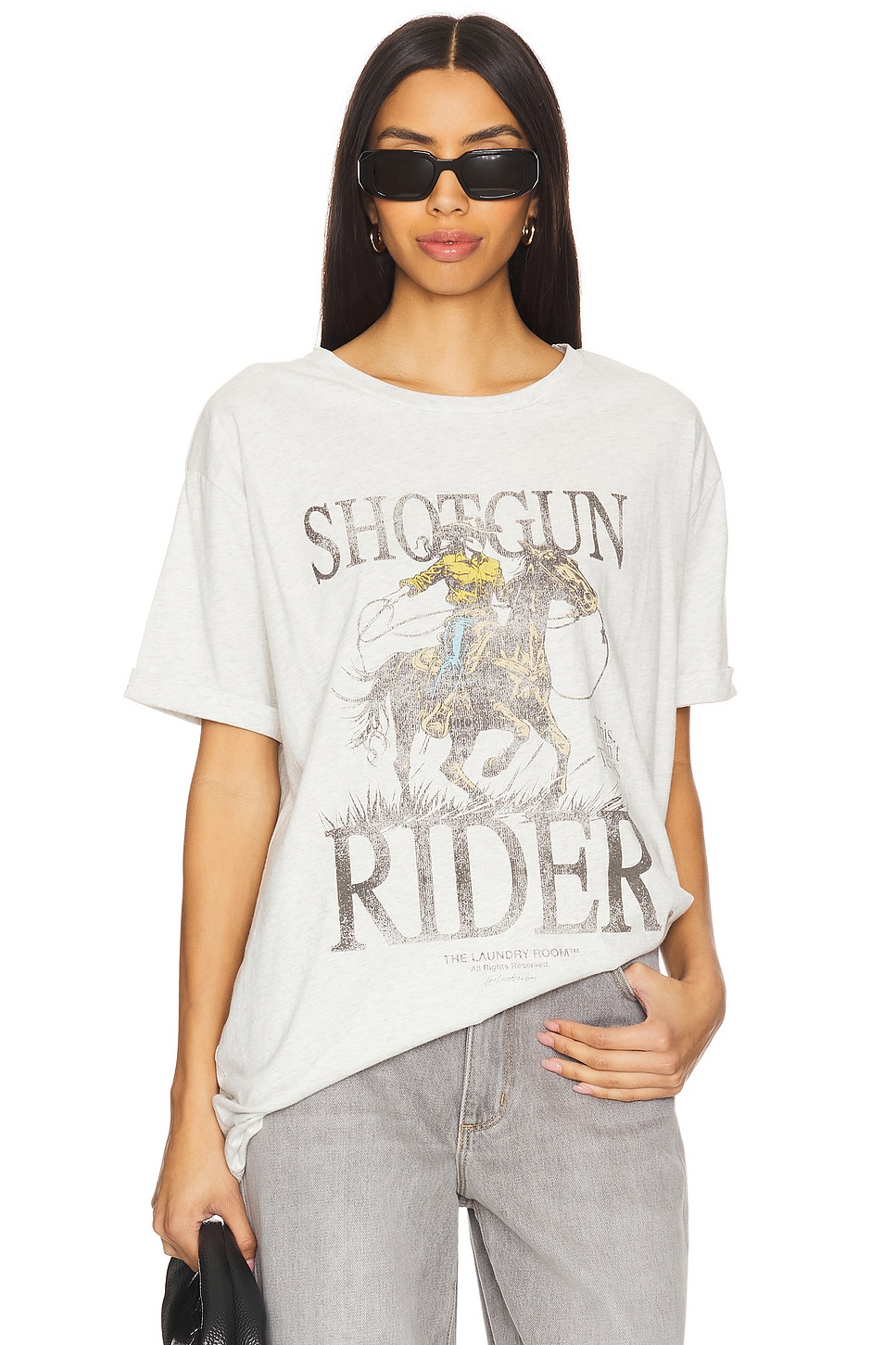

Футболка shotgun rider большого размера The Laundry Room, цвет heather