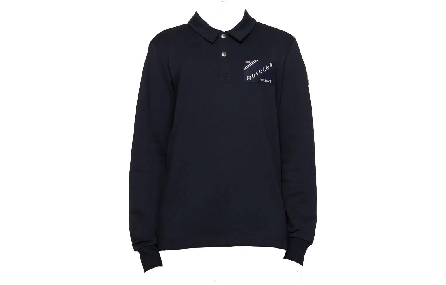 

Рубашка-поло SS24 мужская, цвет морской волны Moncler, Marine Blue