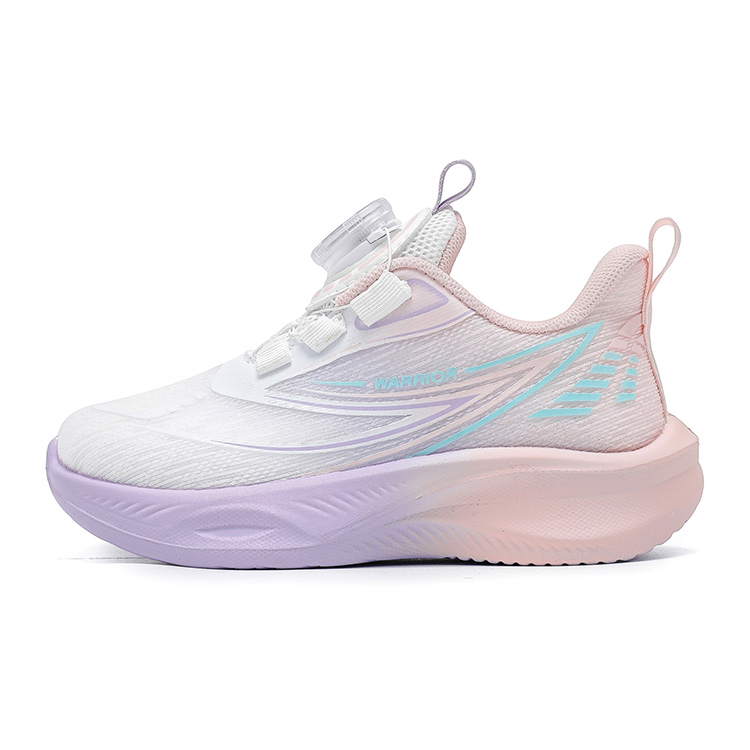 Детские кроссовки для бега Low top с амортизацией, дышащие, легкие, устойчивые к истиранию, увеличивающие рост WARRIOR, черный/серый — фото 3