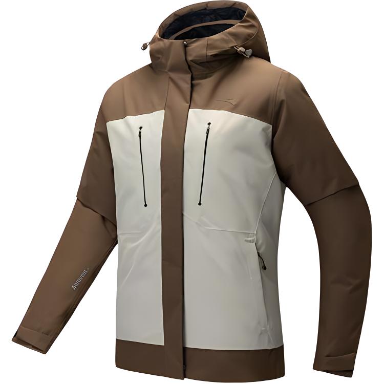

ANTA Куртка спортивная женская, Mulberry Brown/Cyan Grey