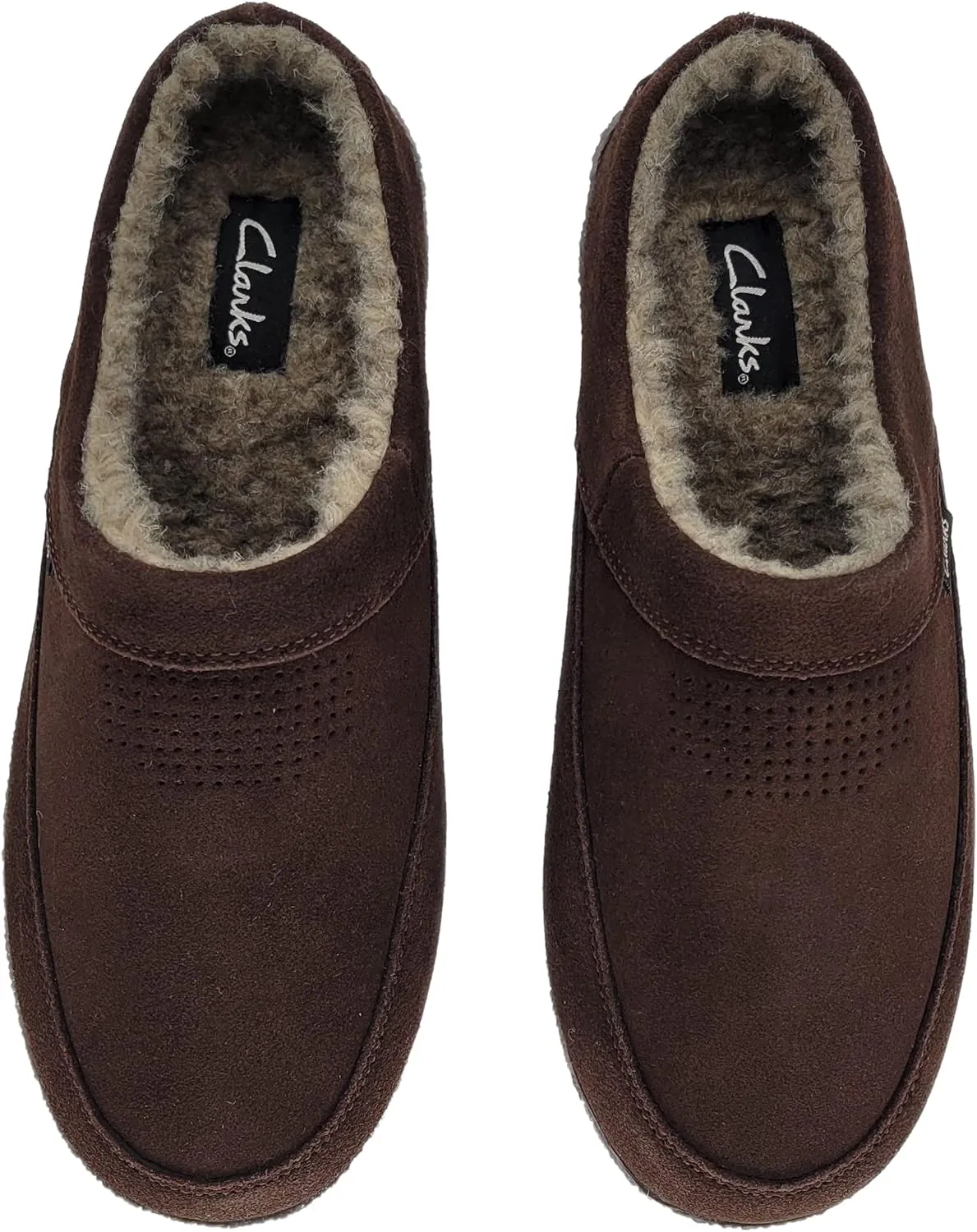 Тапочки мужские Clarks, темно-коричневые — фото 4