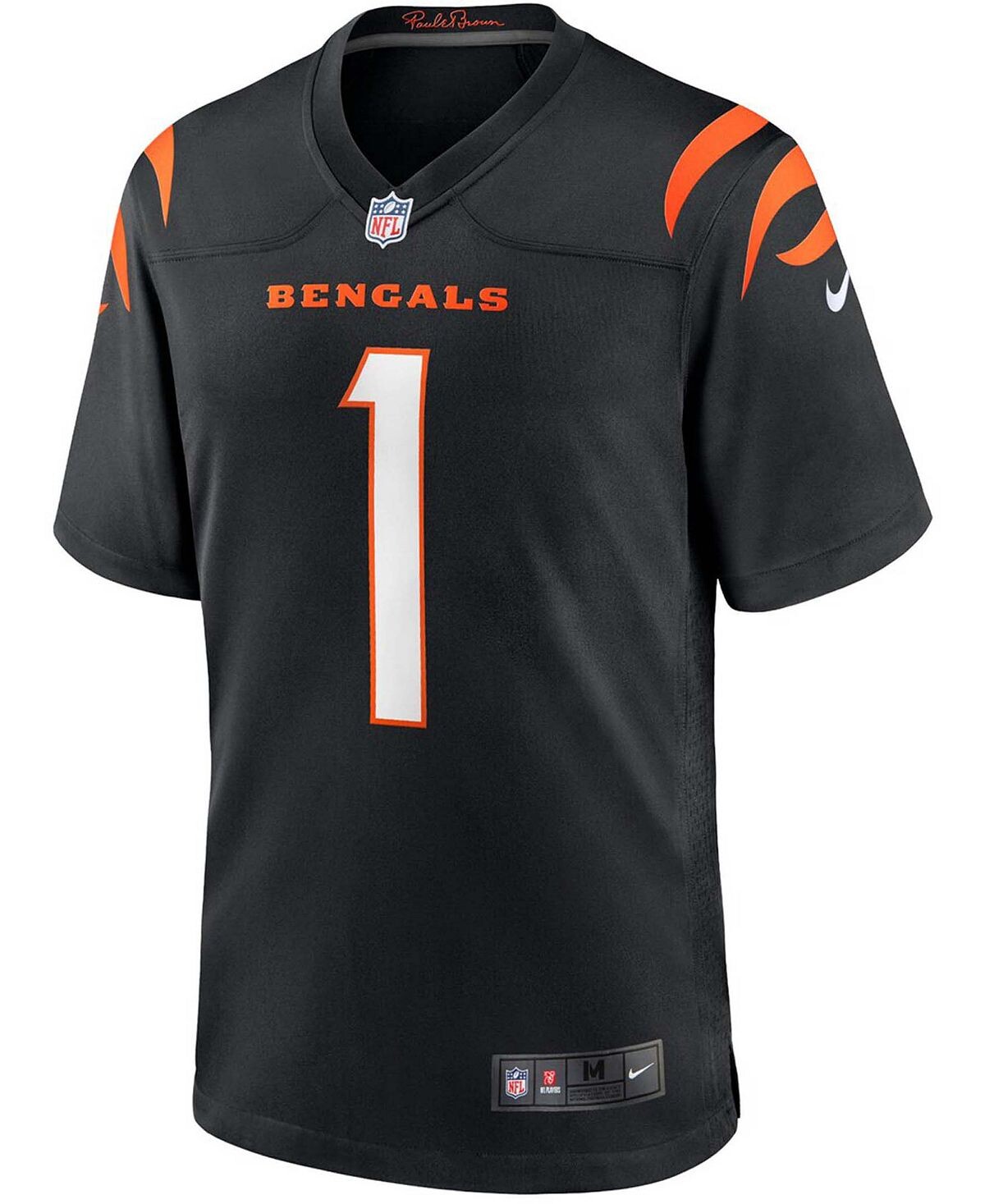 Мужская футболка Ja'Marr Chase Black Cincinnati Bengals драфта НФЛ 2021 года, выбранная в первом раунде игры Nike — фото 3