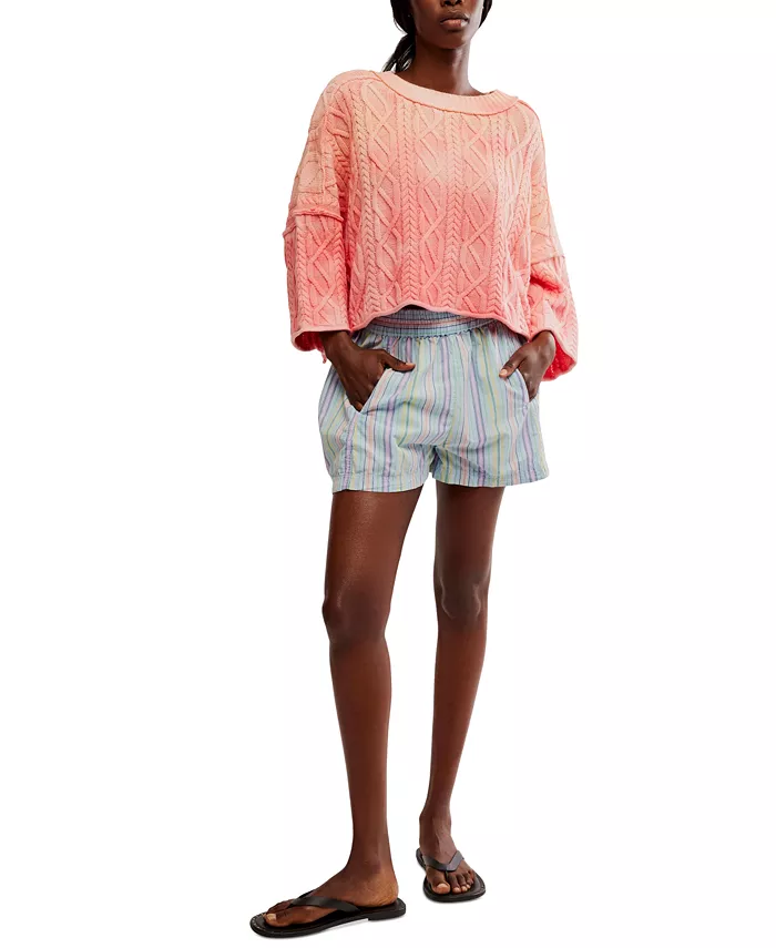 

Женские шорты Get Free в полоску на резинке Free People, синий