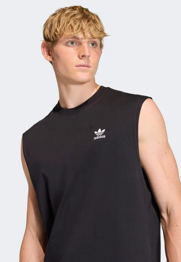 Футболка с принтом трилистника Adidas Originals, Black — фото 3