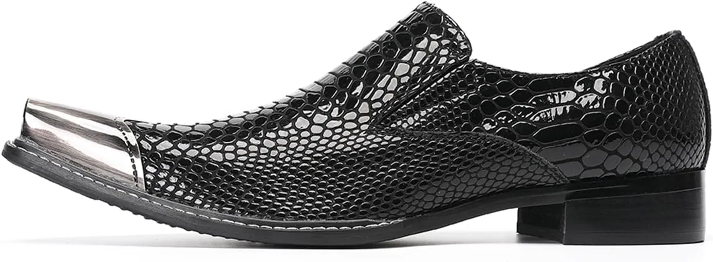 Туфли Shoes, Breathable Leather Shoes, Metal Cap Shoes, Comfortable Handmade Banquet Shoes for Party, Leisure and Business HGTREDPK, Black — фото 2