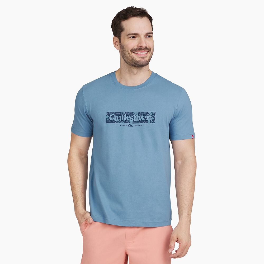 

Мужская футболка Quiksilver с рисунком, цвет Blue Box
