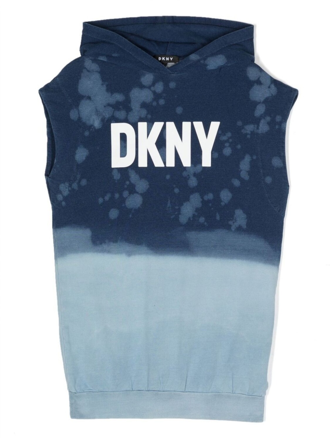 

Dkny Kids платье-худи без рукавов с логотипом, синий