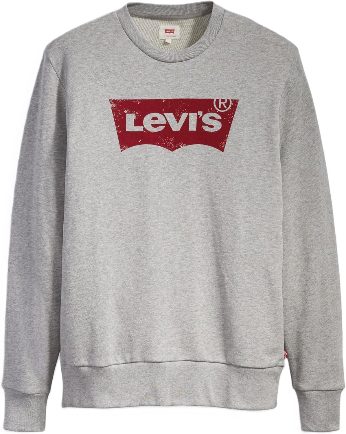 

Мужская толстовка Levi's с длинными рукавами и логотипом летучая мышь, серый