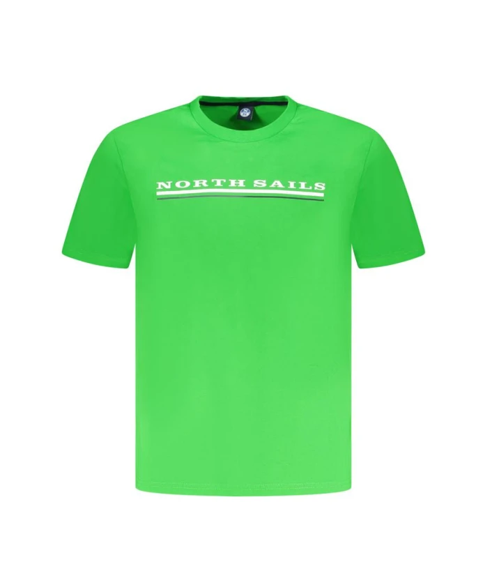

Зеленая хлопковая мужская футболка North Sails, зеленый