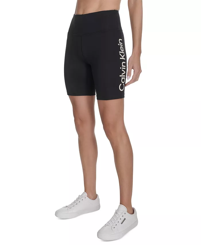 

Женские велосипедные шорты с логотипом, 7" Calvin Klein, черный