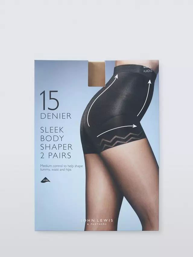 

Тайтсы John Lewis 15 Denier Sleek Body Shaper 2 шт, цвет almond