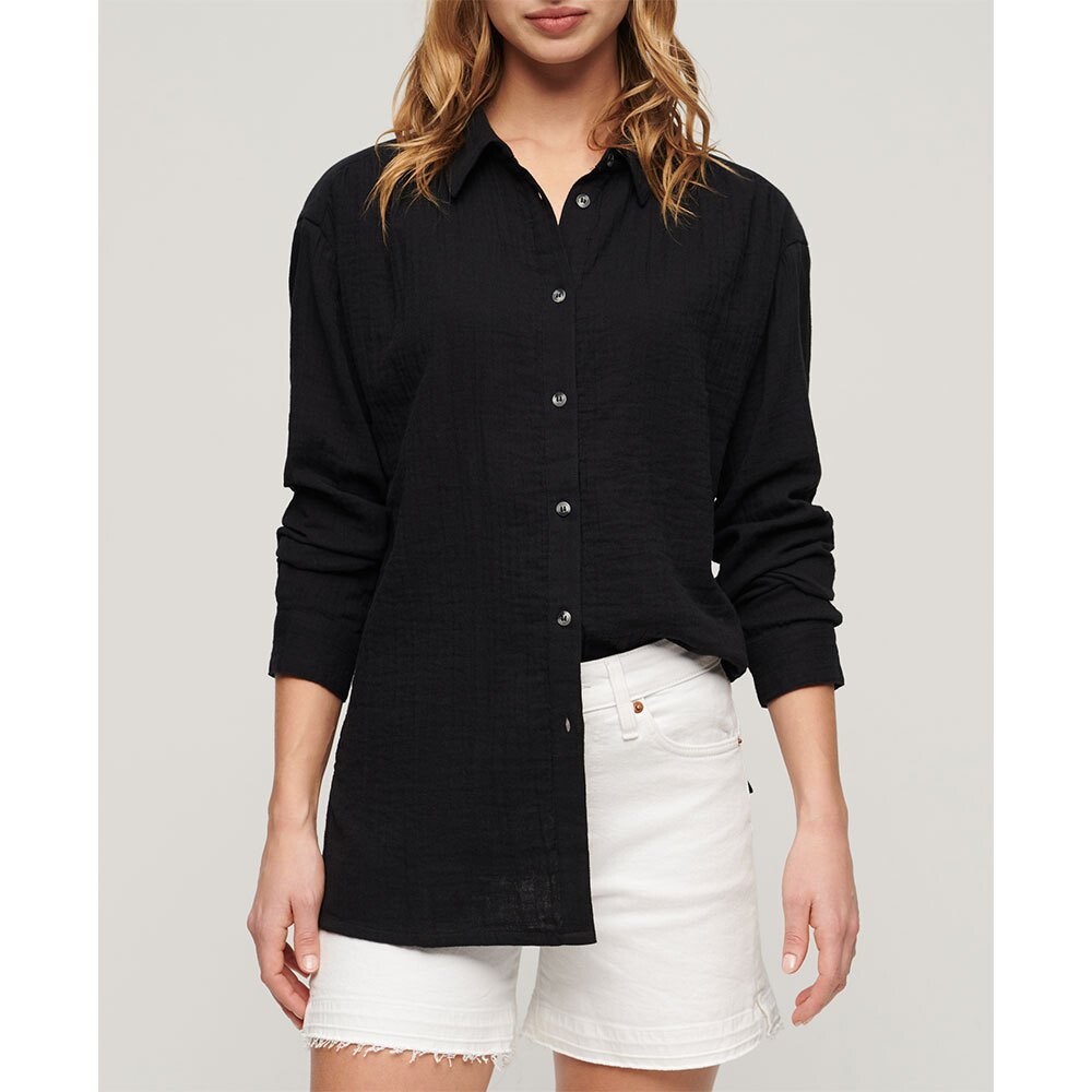 

Рубашка с длинным рукавом Superdry Longline, черный