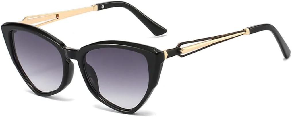 

Солнцезащитные очки для мужчин и женщин - защита UV400 - линзы "кошачий глаз" с градиентом, полые, для занятий спортом на открытом воздухе и вождения DSVIGF, Black Grey