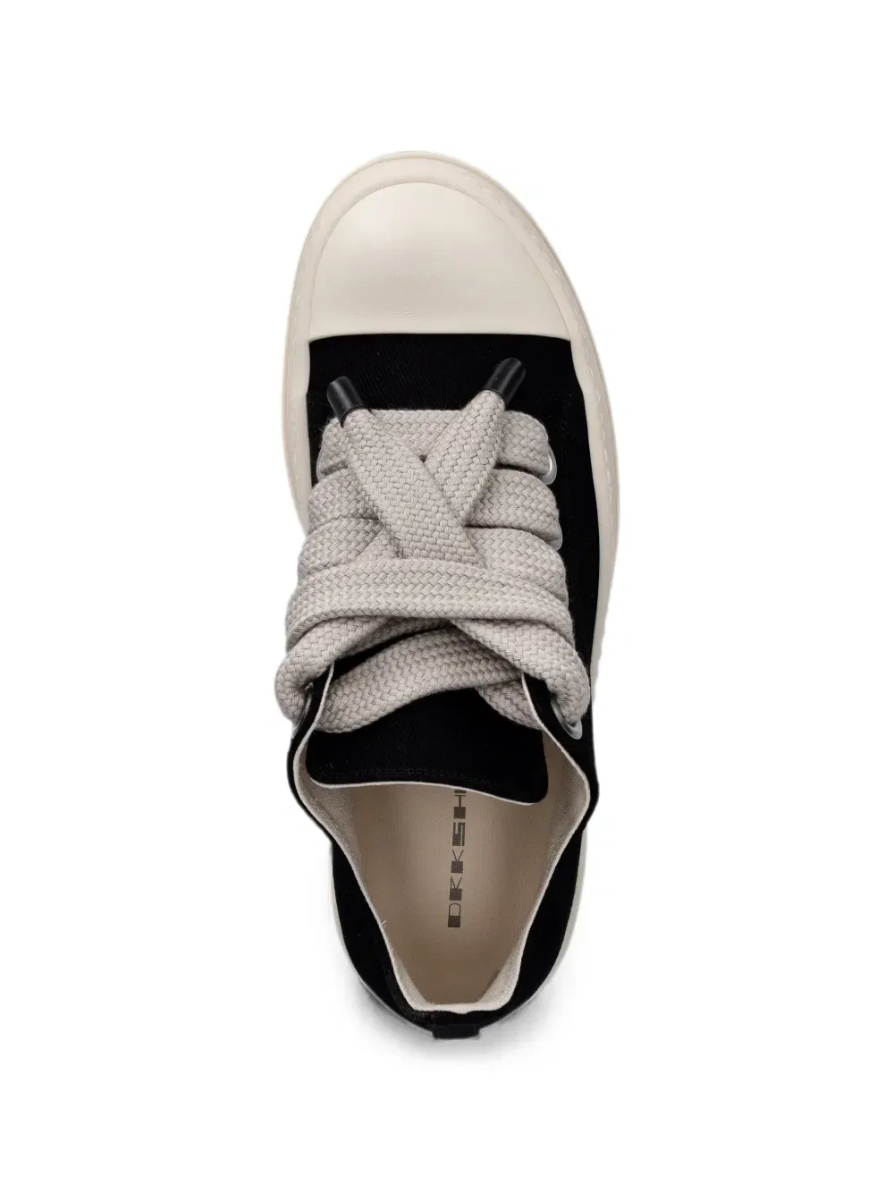 Кроссовки с двойной защитной накладкой и широкими шнурками Rick Owens Drkshdw, черный — фото 4