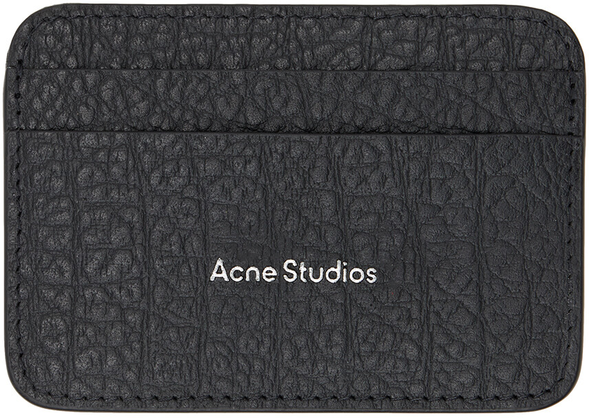 

Кожаный держатель для карт Acne Studios, черный