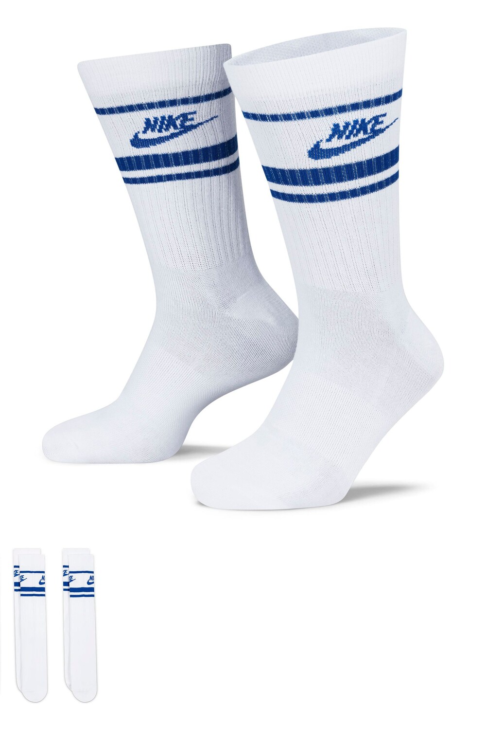

Белые носки с круглым вырезом Sportswear Everyday Essential Nike, синий