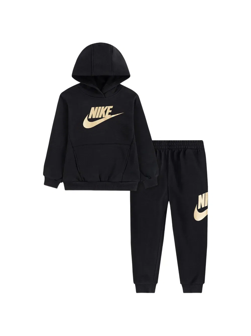 Спортивный костюм с капюшоном и логотипом Nike Kids, черный