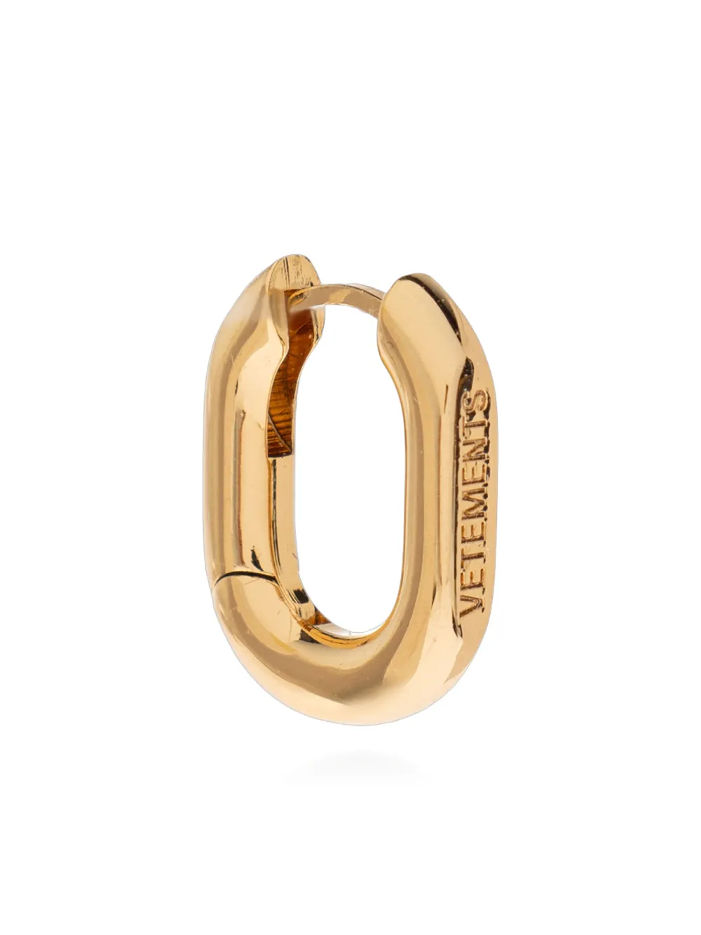 

Серьга с гравировкой логотипа VETEMENTS, золотой