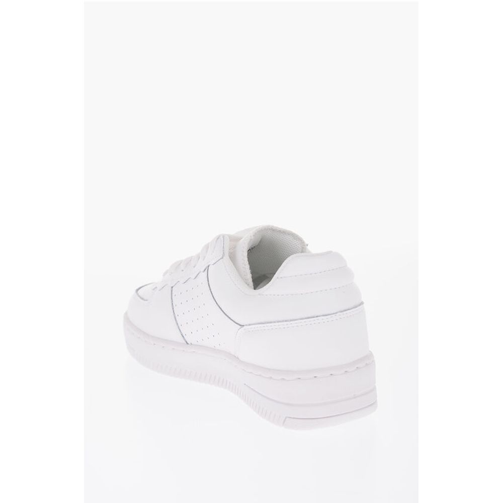 Кроссовки JEANS COUTURE из кожи MEYSSA с низким верхом и блестками L Versace, White — фото 3
