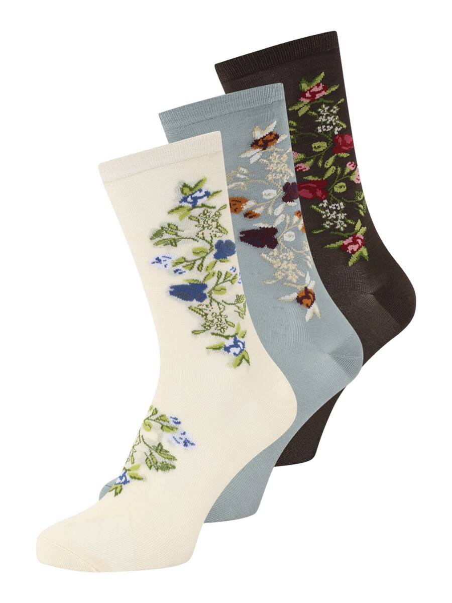 

Носки BeckSöndergaard Fleuriora Visca, цвет Light blue/Black/White